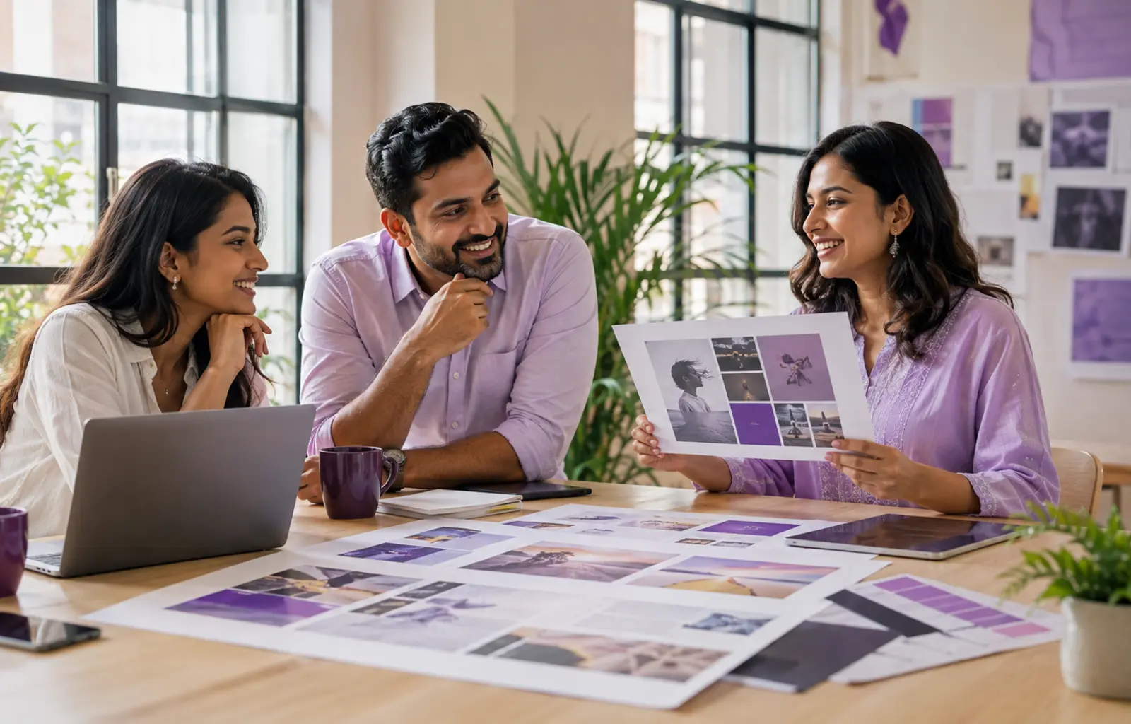 Indian creative agency team reviewing campaign work