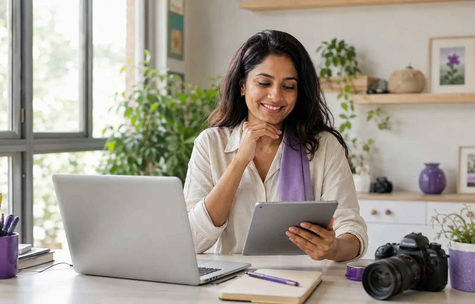Independent Indian creative professional managing client deliverables
